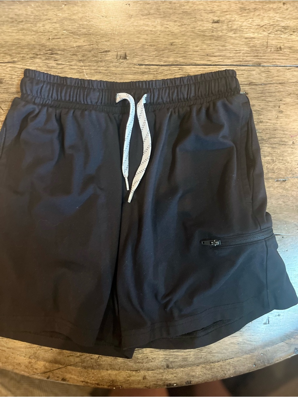 Boys Black Athletic Drawstring Shorts